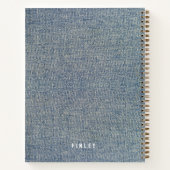 Oude Blauwe Spijkerbroek Look Notitieboek (Achterkant)