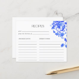 Oude Blauwe Toile Bloemachtige Bruiloft Recepten