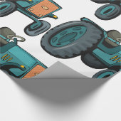 Oude Blauwe Tractor Boerenleven Cadeaupapier (Hoek)