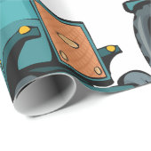 Oude Blauwe Tractor Boerenleven Cadeaupapier (Rol Hoek)