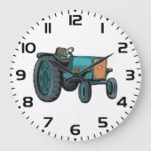Oude Blauwe Tractor Boerenleven Grote Klok (Voorkant)