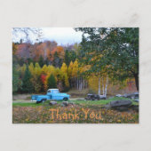 Oude Blauwe Truck Bedankkaart Ansichtkaart Briefkaart (Voorkant)