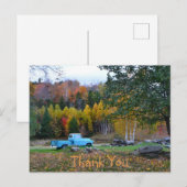 Oude Blauwe Truck Bedankkaart Briefkaart (Voorkant / Achterkant)