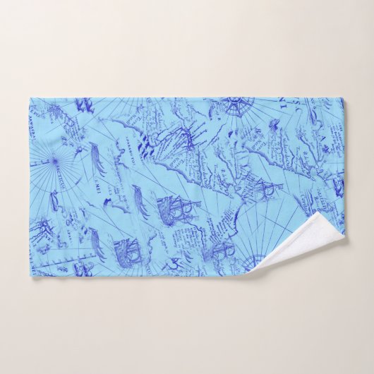 Oude blauwe zeeen handdoek (Handdoek)