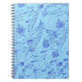 Oude blauwe zeeen notitieboek (Voorkant)