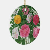 Oude bloeiende bloemen, lentetuinrozen keramisch ornament (Rechts)