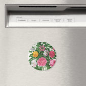 Oude bloeiende bloemen, lentetuinrozen magneet (Insitu (Vaatwasser))