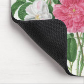 Oude bloeiende bloemen, lentetuinrozen muismat (Hoek)