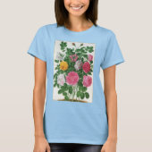 Oude bloeiende bloemen, lentetuinrozen t-shirt (Voorkant)