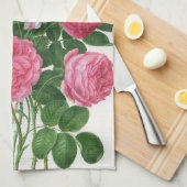 Oude bloeiende bloemen, lentetuinrozen theedoek (Quarter Fold)
