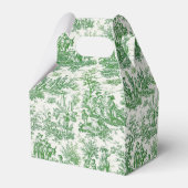 Oude bloem groene toile jouy Bruidsdouche, Bedankdoosjes (Achterkant)