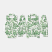 Oude bloem groene toile jouy Bruidsdouche, Bedankdoosjes (Uitgevouwen)