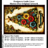 Oude Bloem Kerstboom Paneel EL2R Decoupage Tissuepapier