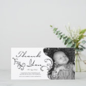 Oude Bloem Nieuwe Baby Dankkaart Bedankkaart (Staand voorkant)