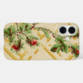 Oude Bloem Roos Trellis Behangpatroon Case-Mate iPhone Case (Achterkant (horizontaal))