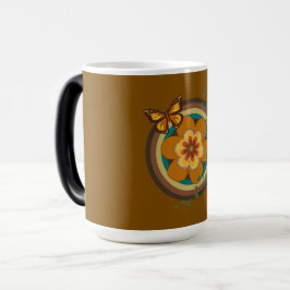 Oude Bloem, Vintage Stijl, Bloem en Rond Magische Mok