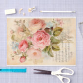 Oude bloemboeket met rozen tissuepapier (Craft)