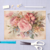 Oude bloemboeket met rozen tissuepapier (Craft)