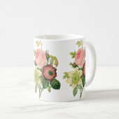 Oude Bloemen, Anemoonrozen Clematis door Redoute Koffiemok (Voorkant rechts)