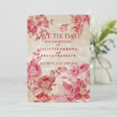 Oude Bloemen - Bewaar de Datumkaart Save The Date (Staand voorkant)