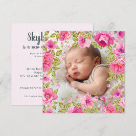 Oude Bloemen & Bladeren Frame - Vierkant 1 + tekst