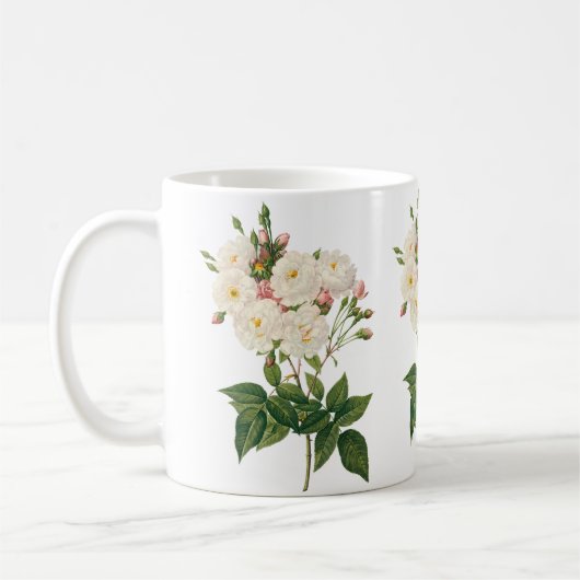 Oude Bloemen Bloemige Blush Noisette Roos Redoute Koffiemok (Links)