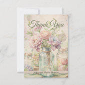 Oude Bloemen Bruiloft Bruidscadeau Bedanken Bedankkaart (Voorkant)