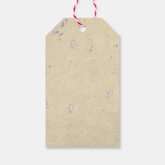 Oude Bloemen Cadeaulabel (Achterkant)