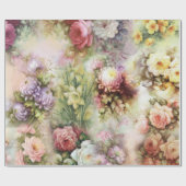 Oude Bloemen Cadeaupapier (Vlak)