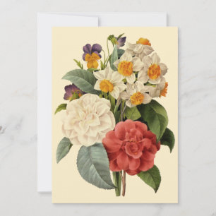 Oude bloemen, camelia's en narcissen, Redoute Kaart