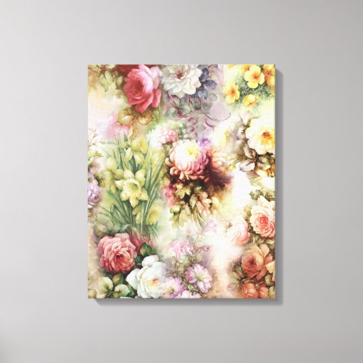 Oude Bloemen Canvas Afdruk (Voorkant)