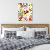 Oude Bloemen Canvas Afdruk (Insitu (Slaapkamer))