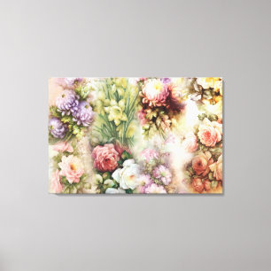 Oude Bloemen Canvas Afdruk