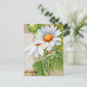 Oude Bloemen Collage Briefkaart (Staand voorkant)