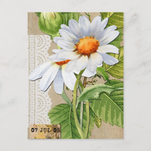 Oude Bloemen Collage Briefkaart