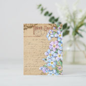 Oude Bloemen Collage Briefkaart (Staand voorkant)