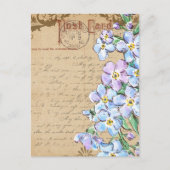 Oude Bloemen Collage Briefkaart (Voorkant)