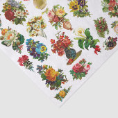Oude Bloemen Collage Decoupage Prints Tissuepapier (Detail)