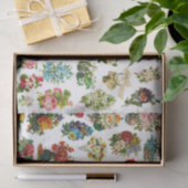 Oude Bloemen Collage Decoupage Prints Tissuepapier (Geschenk)