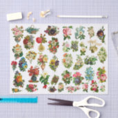 Oude Bloemen Collage Decoupage Prints Tissuepapier (Craft)