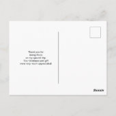 Oude bloemen, Eiffeltoren en jute zakelijk bedankj Briefkaart (Achterkant)