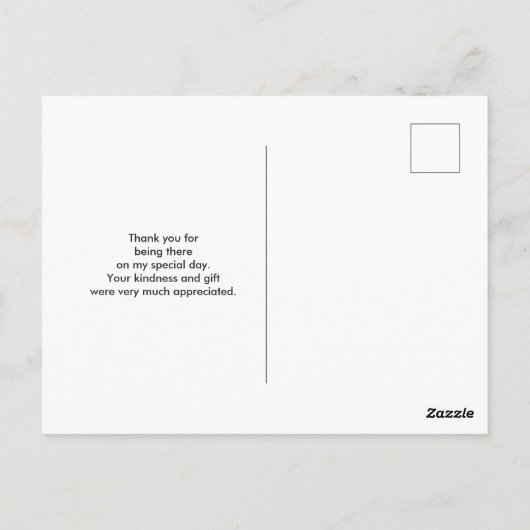 Oude bloemen, Eiffeltoren en jute zakelijk bedankj Briefkaart (Achterkant)