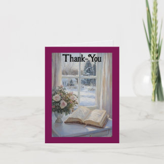 Oude Bloemen En Bedankkaart Met Boek