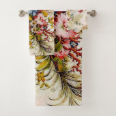 Oude bloemen en vlinders bad handdoek (Insitu)