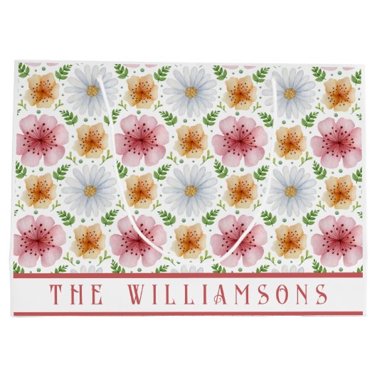 Oude Bloemen Gelukkig Pasen Groot Cadeauzakje (Achterkant)