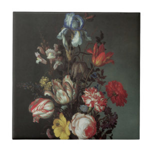 Oude bloemen in barokstijl door Balthasar van der  Tegeltje