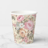 Oude Bloemen Papieren Bekers (Voorkant)