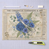 Oude Bloemen & Scharen Collage Vloeipapier Tissuepapier (Craft)