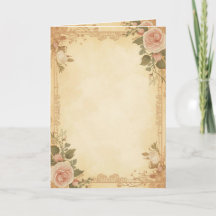 Oude Bloemen Uitnodiging Elegante Rozen Ontwerp