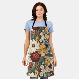 Oude Bloemen van Roos, Tulp, Lelies en Madeliefjes Schort
